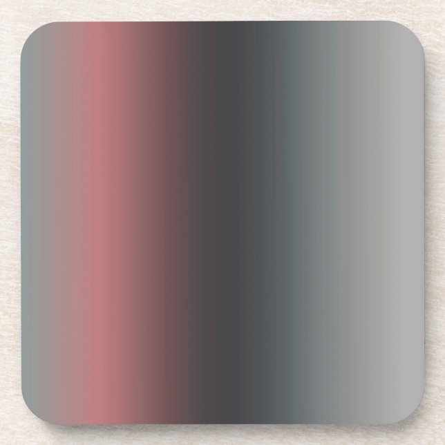 Grey, pink, black gradient, Ombre.  Coaster (Front)