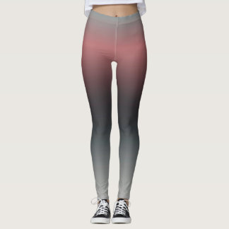 Grey, pink, black gradient, Ombre. Leggings