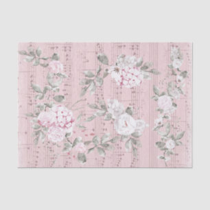 grey pink flowers music sheet