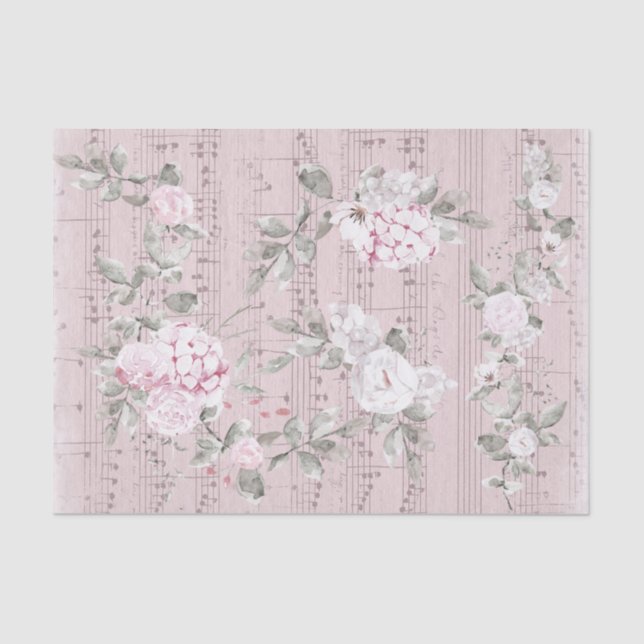 grey pink flowers music sheet (Front)