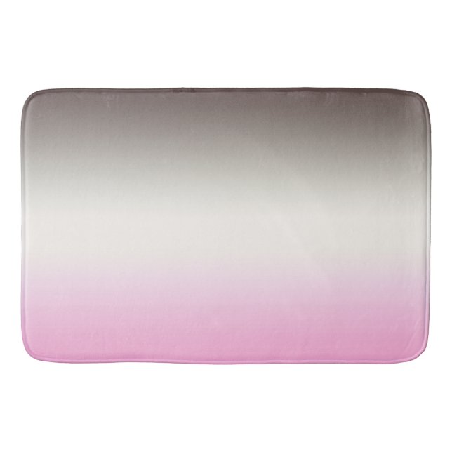 Grey pink Ombre Bath Mat (Front)