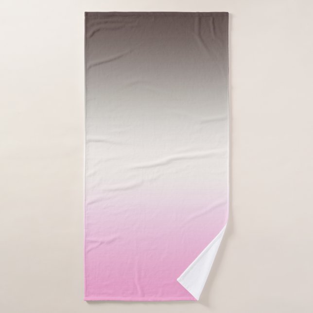 Grey pink Ombre Bath Towel (Bath Towel)