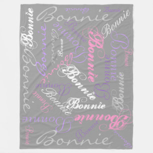 Grey, Pink, Orchid, Lavendar, Blanket Name Collage