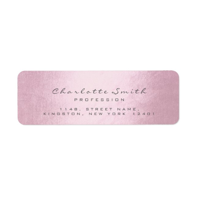 Grey Pink Rose Name RSVP Profession Event Planner (Front)