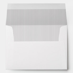 Grey Pinstripe Lined Wedding Envelopes