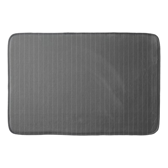 Grey pinstripes bath mat (Front)