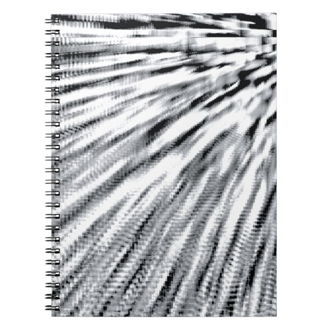 Grey Pixel Wind Spiral Notebook (Front)