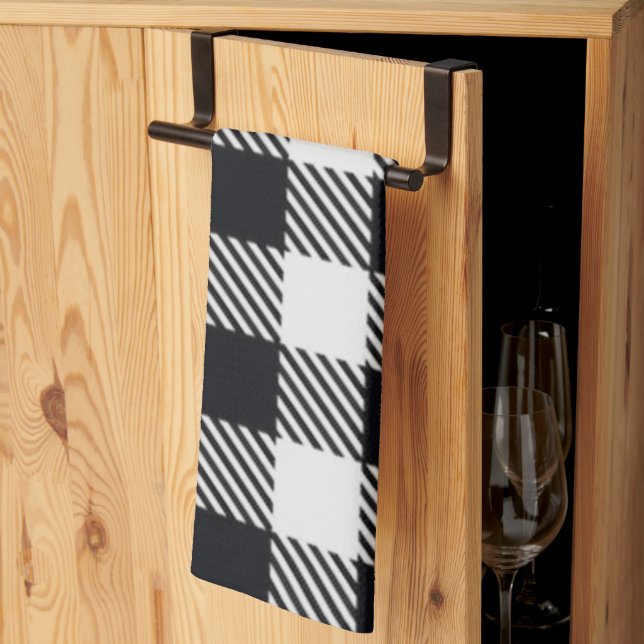 Grey Plaid | Checkers Kitchen Towels (Thirds Fold)