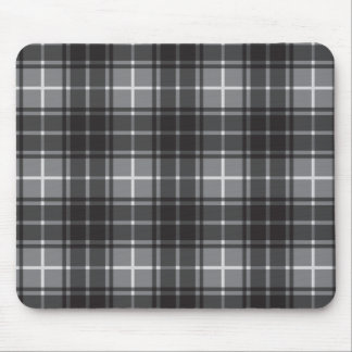 Grey Plaid Mouse Pad