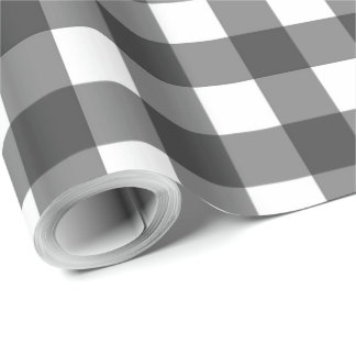 Grey Plaid Wrapping Paper