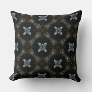 Grey Plant Sprout Light Base Pattern Design Cushion
