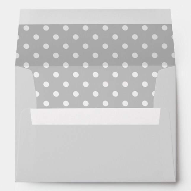Grey Polka Dot Envelope (Back (Bottom))