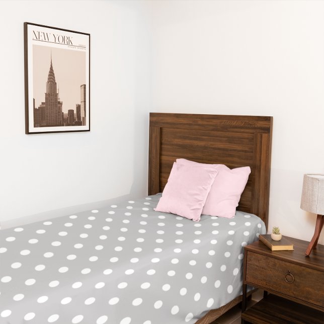 Grey Polka Dot Fleece Blanket (Creator Uploaded)