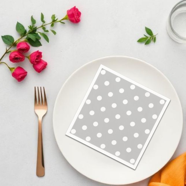 Grey Polka Dot Napkin (Creator Uploaded)