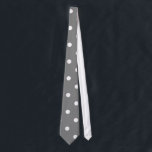 Grey Polka Dot Tie<br><div class="desc">Sometimes we just want a nice grey to express how we feel or to remain gender neutral in our gift giving.   It is a nice colour that gets a bad rap.   Let’s change the way the world looks at grey together.</div>