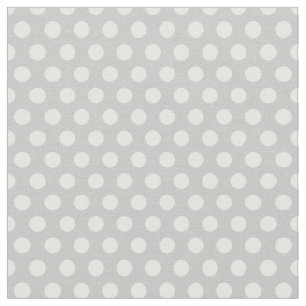 Grey Polka Dots Fabric
