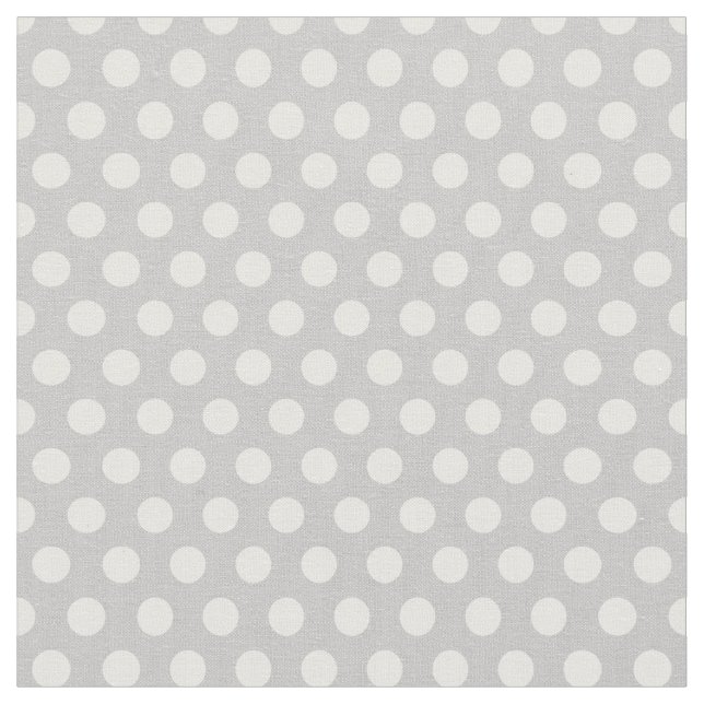 Grey Polka Dots Fabric (Close Up)