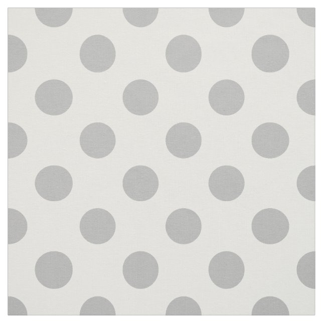 Grey polka dots on white fabric (Swatch)