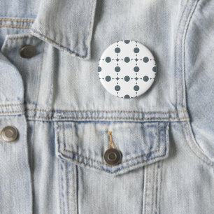 Grey Polka Dots, Polka Dot Pattern, Dots, Dotted 6 Cm Round Badge