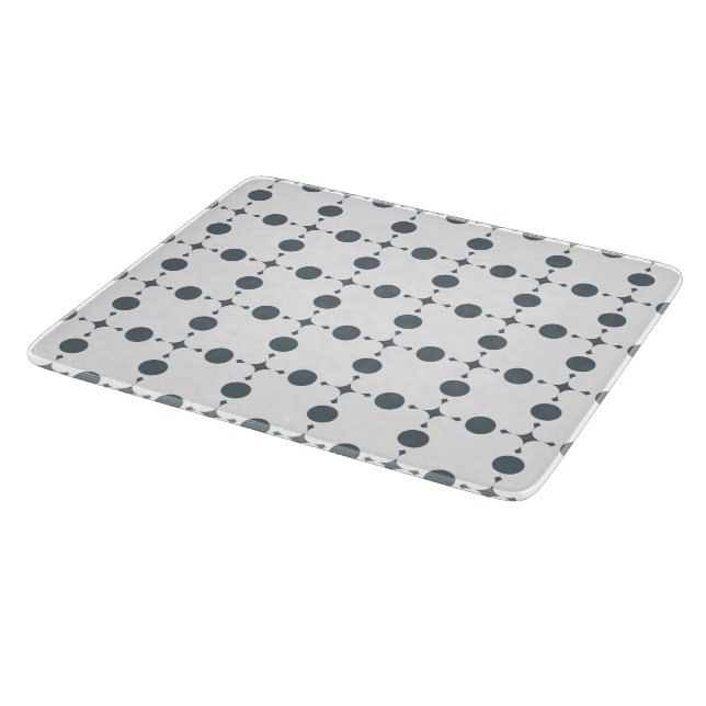 Grey Polka Dots, Polka Dot Pattern, Dots, Dotted Cutting Board (Corner)