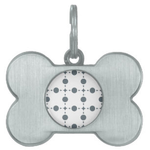 Grey Polka Dots, Polka Dot Pattern, Dots, Dotted Pet ID Tag