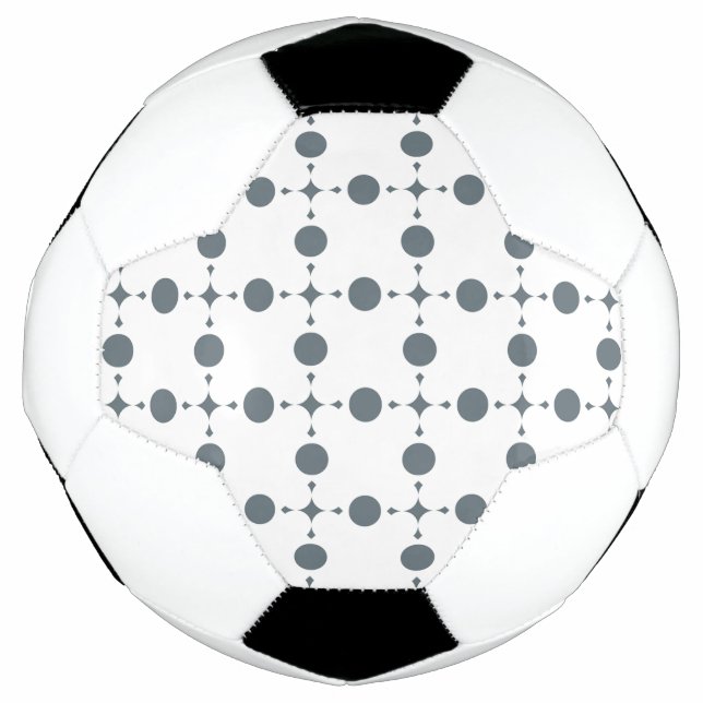 Grey Polka Dots, Polka Dot Pattern, Dots, Dotted Soccer Ball (Front)
