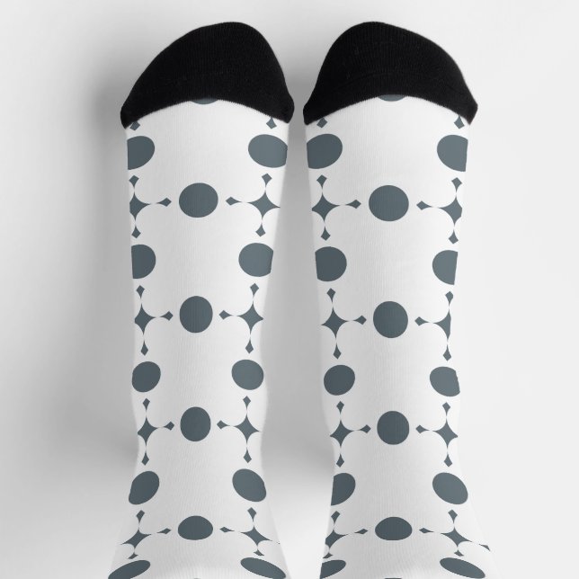 Grey Polka Dots, Polka Dot Pattern, Dots, Dotted Socks (Top)