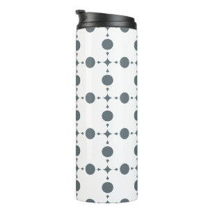Grey Polka Dots, Polka Dot Pattern, Dots, Dotted Thermal Tumbler