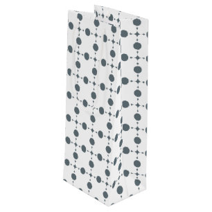 Grey Polka Dots, Polka Dot Pattern, Dots, Dotted Wine Gift Bag