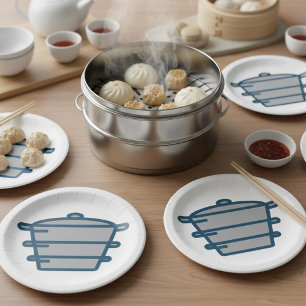 Grey Pot Paper Plates