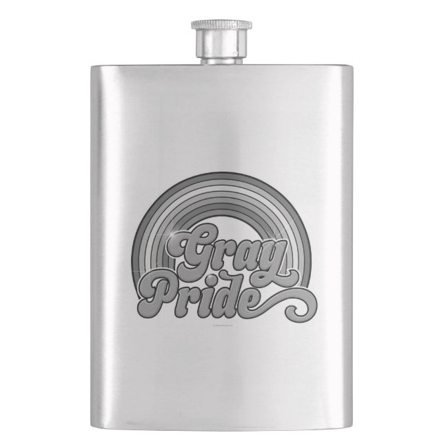 Grey Pride (Retired Senior) Hip Flask (Front)