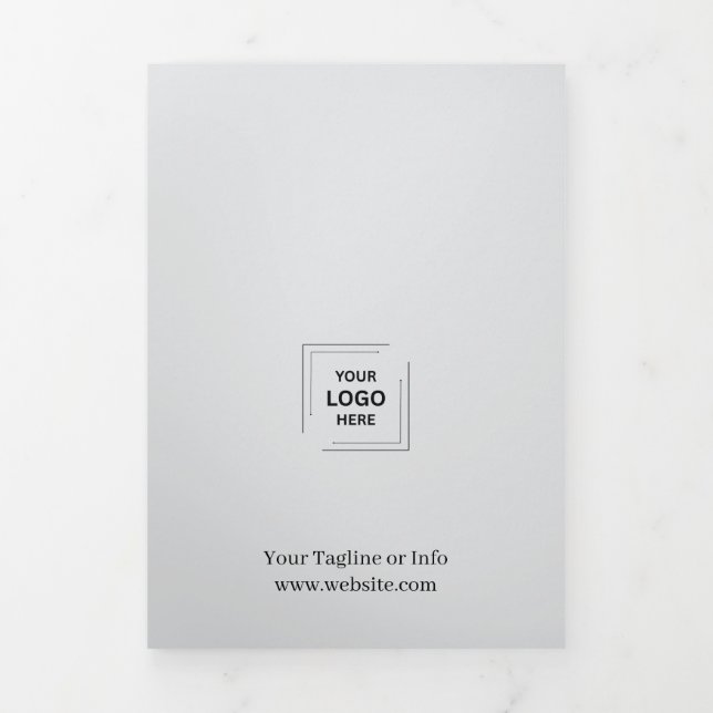 Grey Professional Branded Folded Brochure Design (Cover)
