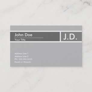 grey professional business card