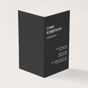 Grey Professional Company Work Minimalist Business Card