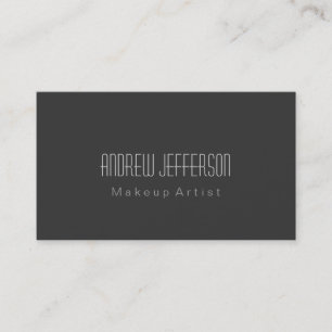 Grey Professional Makeup Artist Business Card