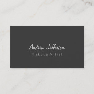 Grey Professional Makeup Artist Business Card