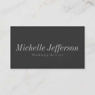 Grey Professional Makeup Artist Business Card
