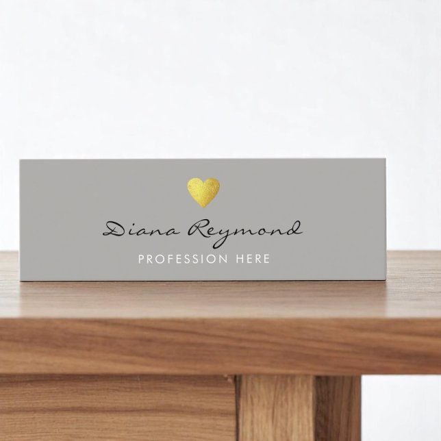 grey professional profile card with gold heart (Creator Uploaded)