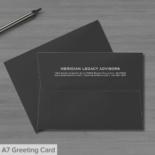 Grey Professional Typographic Return Address Envelope