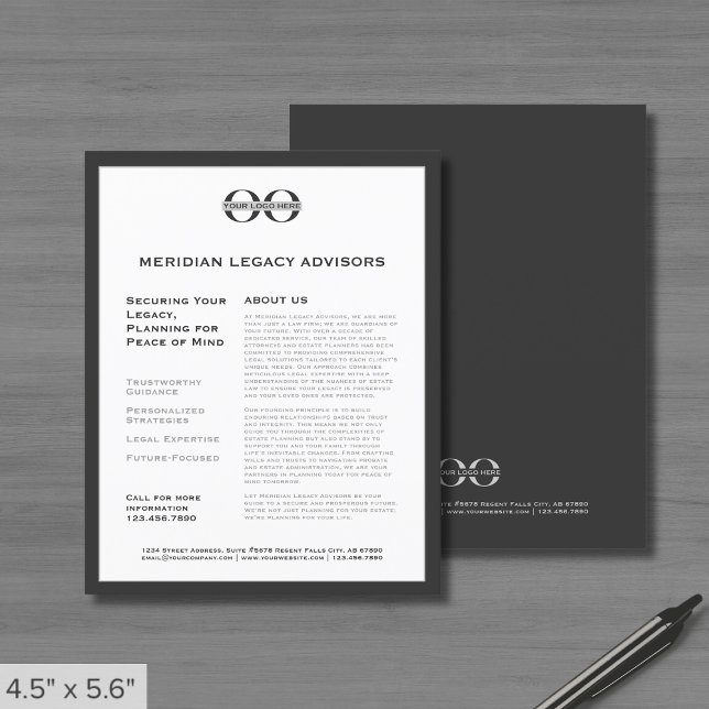 Grey Promotional Flyer with Logo (Creator Uploaded)