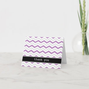 Grey & Purple Chevron custom Thank You Cards