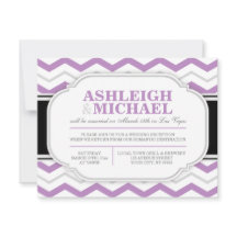 Grey & Purple Chevron Wedding Reception ONLY