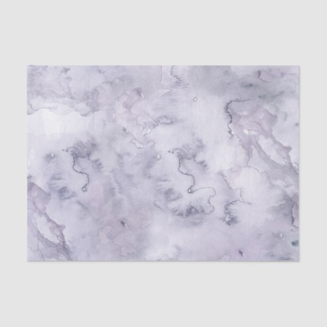 Grey Purple Misty Background Watercolor Tissue Paper (Front)