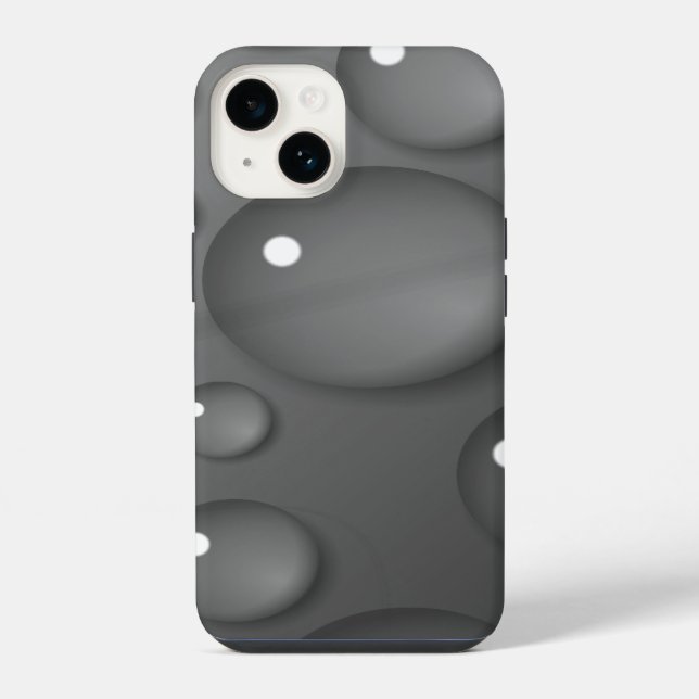 Grey Raindrop Background iPhone Case (Back)