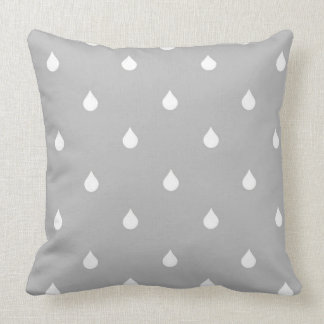 grey raindrops cushion