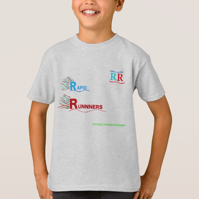 Grey rapidrunners logo shirt! T-Shirt (Front)
