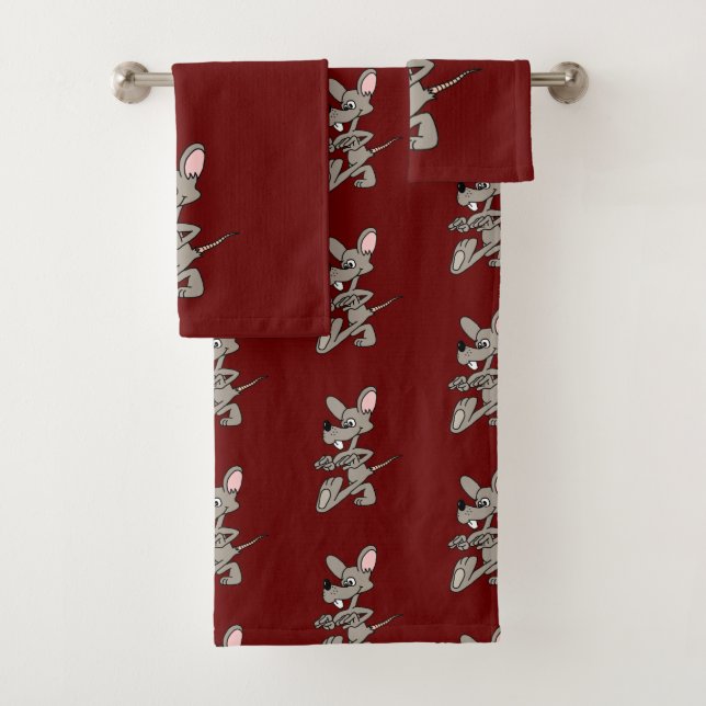 Grey Rat Bath Towel Set (Insitu)