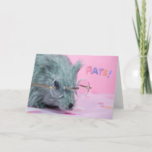 Grey Rat for Get Well Soon Card