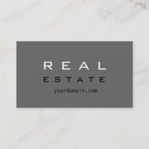Grey Real Estate Agent Business Card