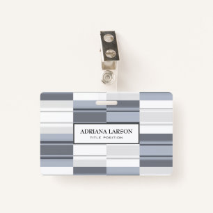 Grey Rectangle ID Badge